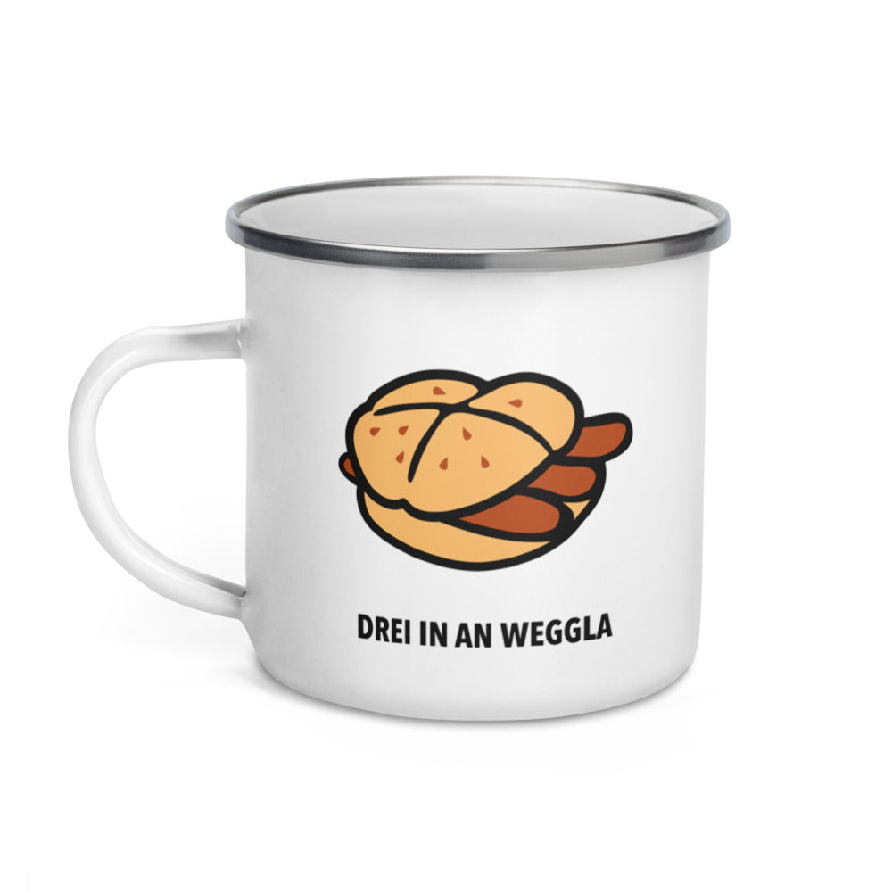 Emailletasse - 3 im Weggla