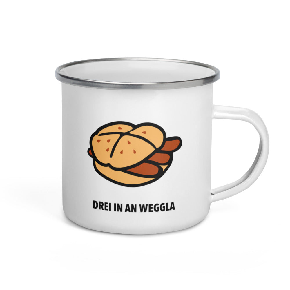 Emailletasse - 3 im Weggla